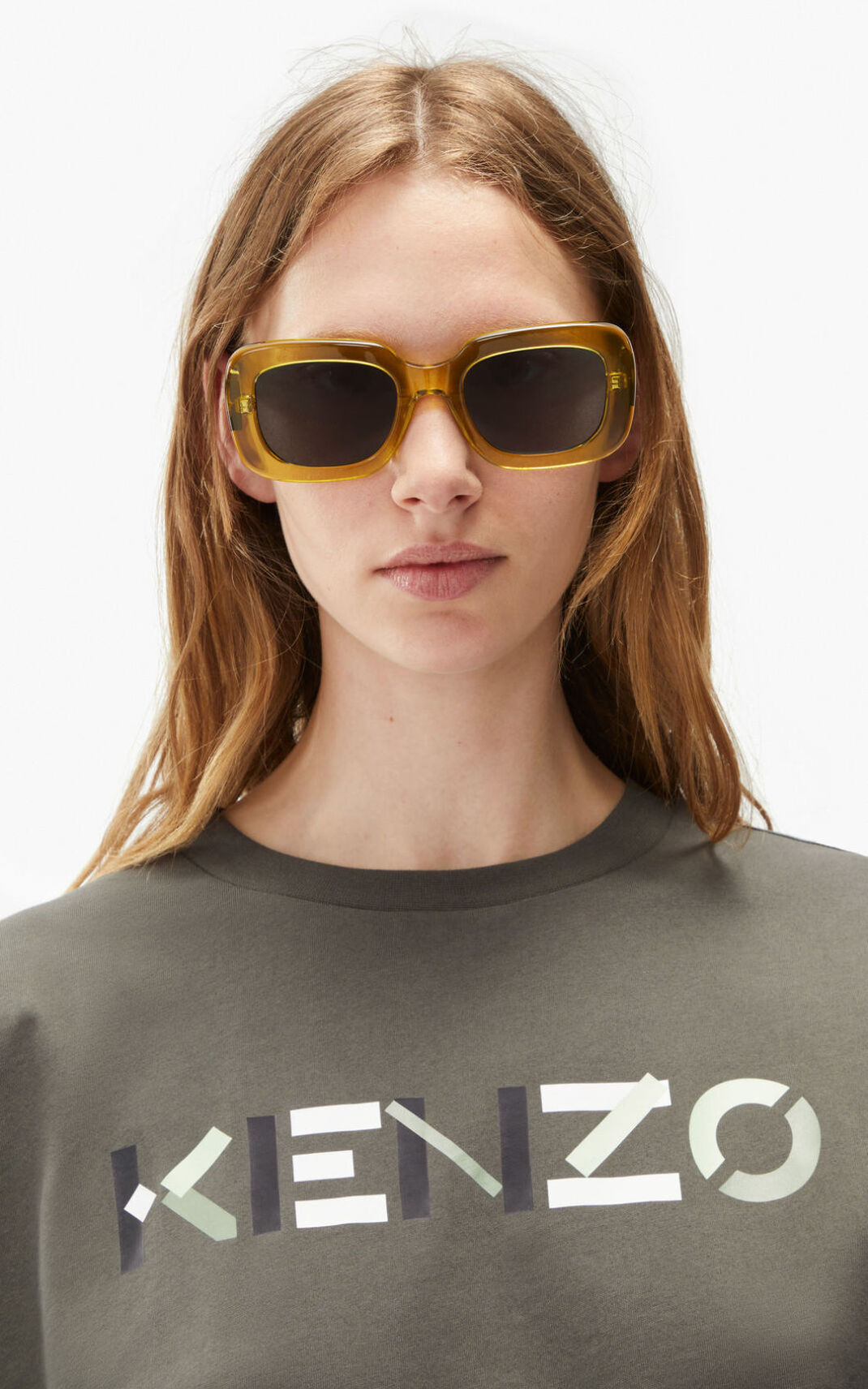 Kenzo Logo oversized Camisetas Mujer Gris Gris | 7138694-JB